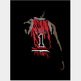 Derrick Rose Silhouette Posters and Art
